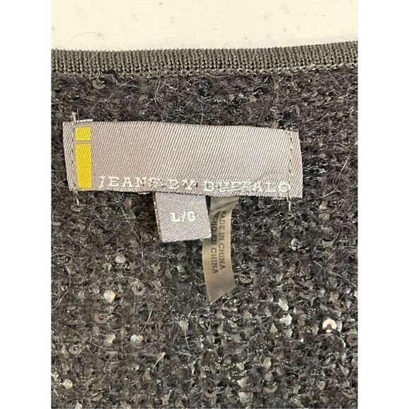 Jeans by Buffalo women’s black sequined large sweater - Picture 6 of 6